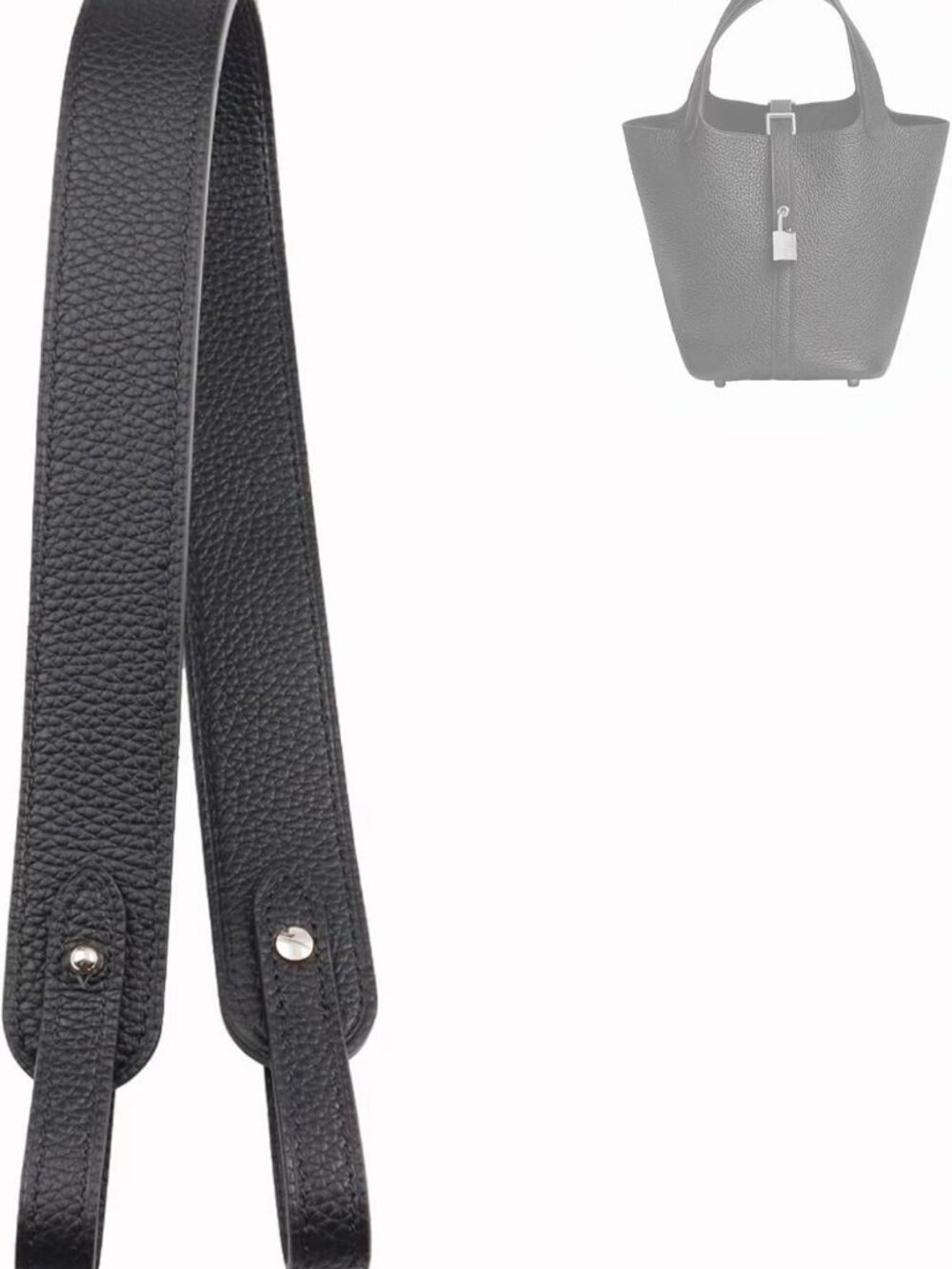Genuine Leather Purse Strap for Picotin/Lindy/Evelyne Bags Togo Leather Shoulder